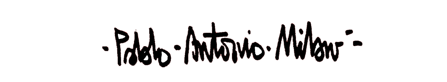 Pablo Antonio Milan signature